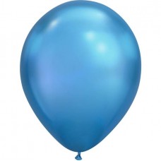 Blå Chrome 12"(30cm) latex ballon